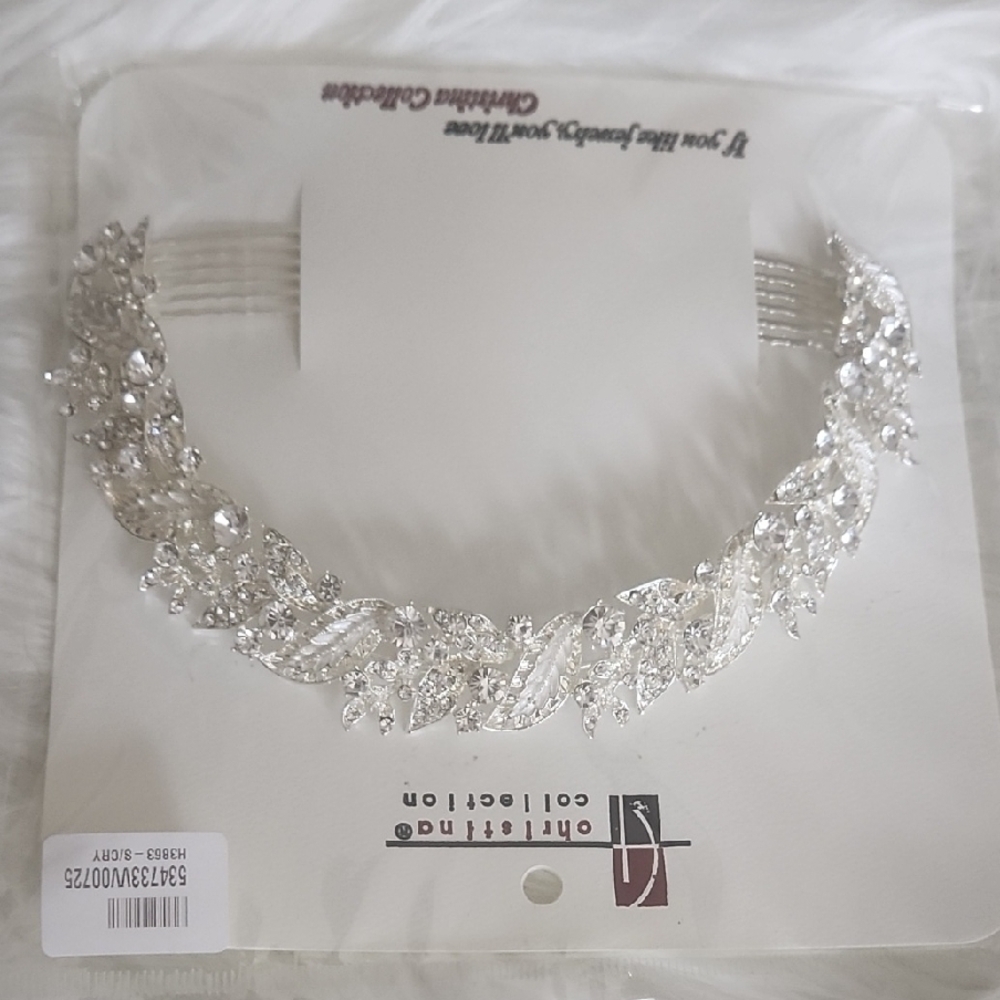 Silver Rhinestone Hair Comb